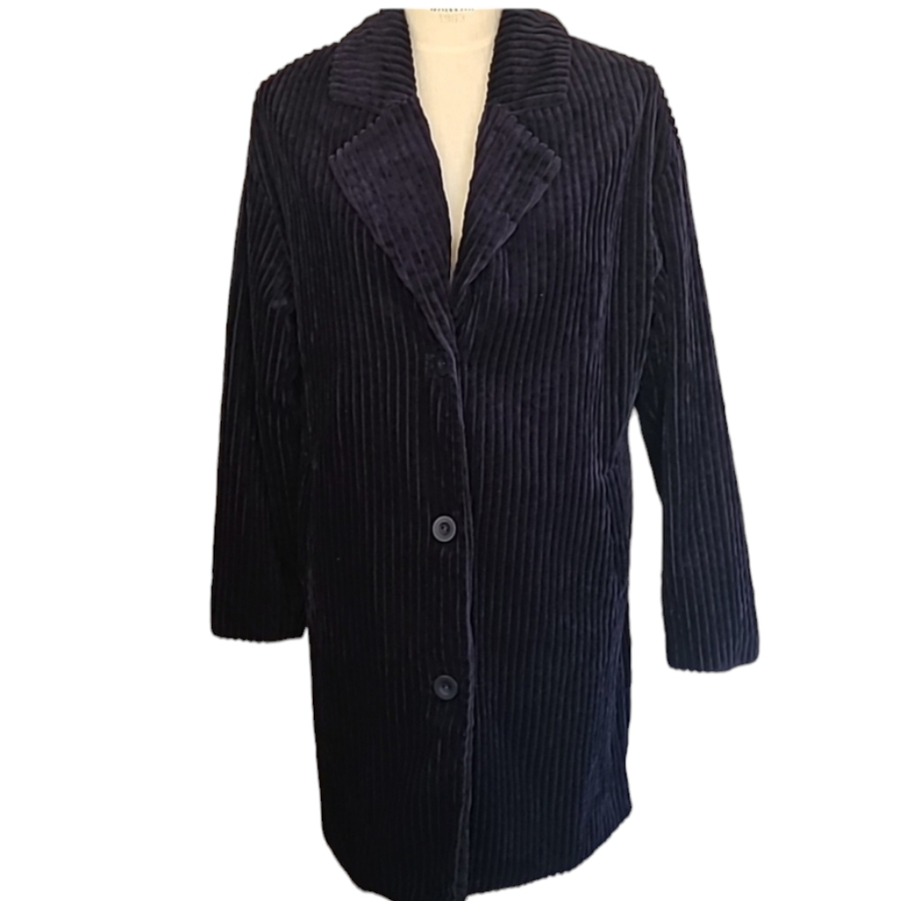 🧨 SALE! Time For Me Plush Corduroy Coat Womens Size Large New